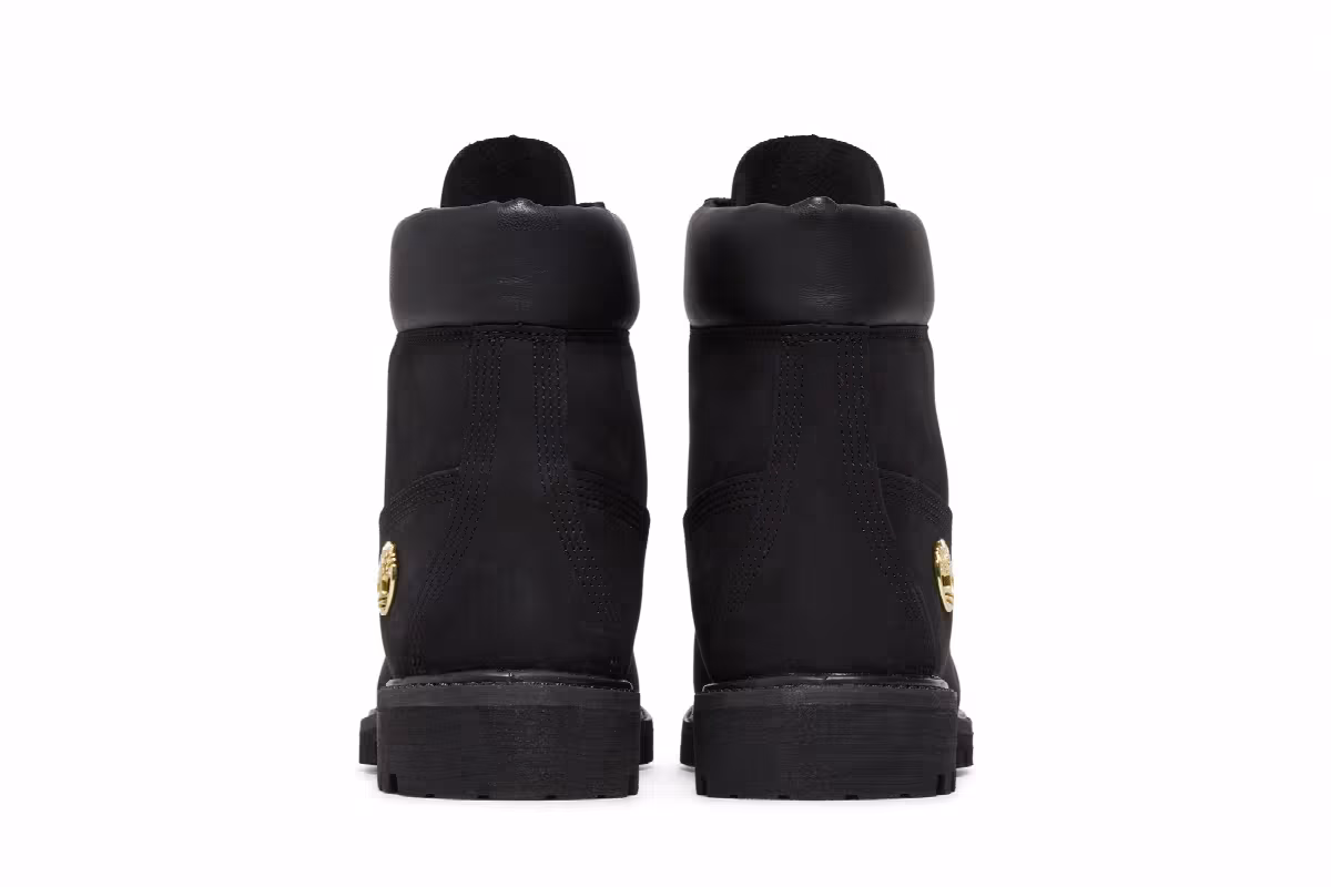 Timberland 6 Inch Premium Waterproof Boot Black Gold, view 7