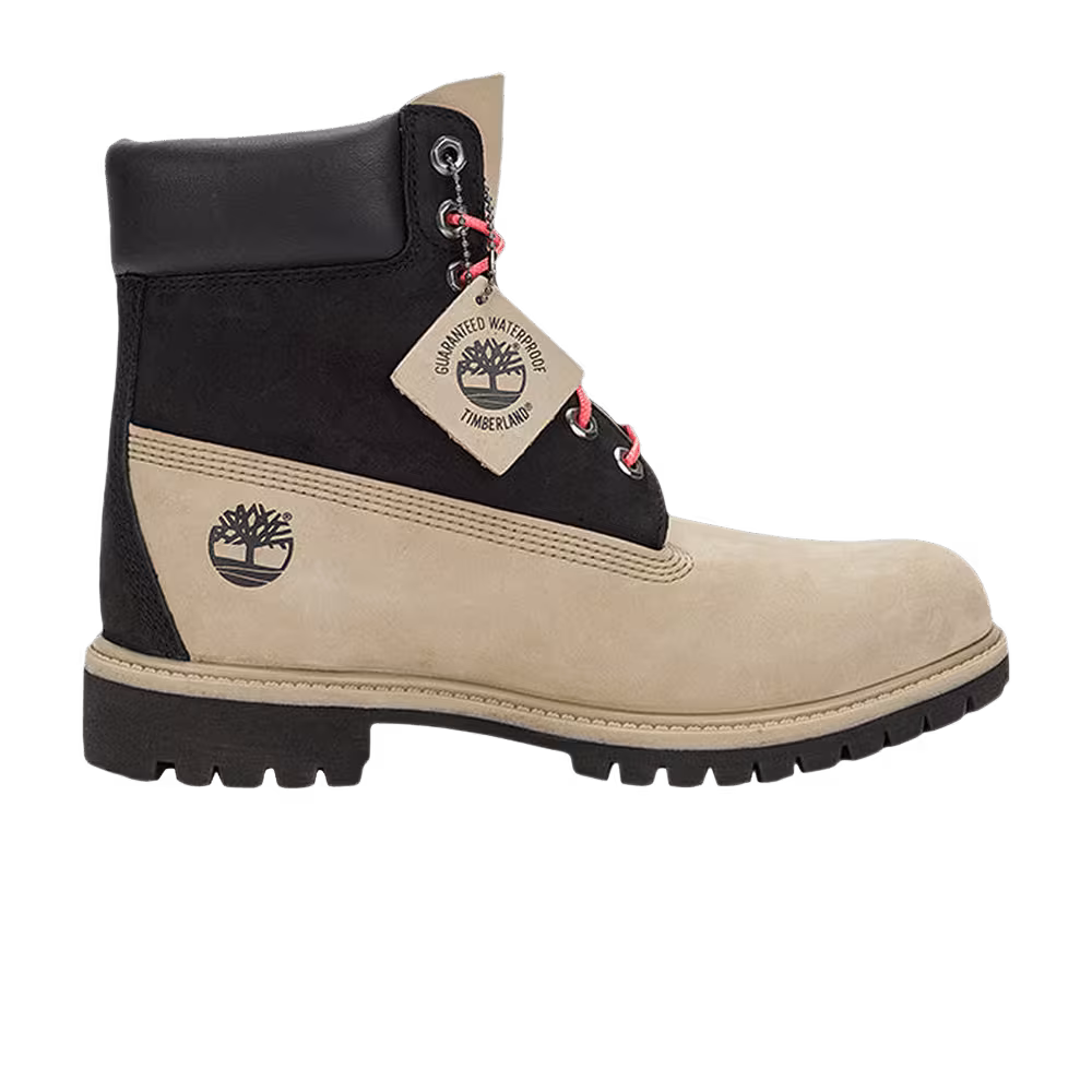 Timberland 6-Inch Premium Waterproof Boot Black Regenerative Leather Brown