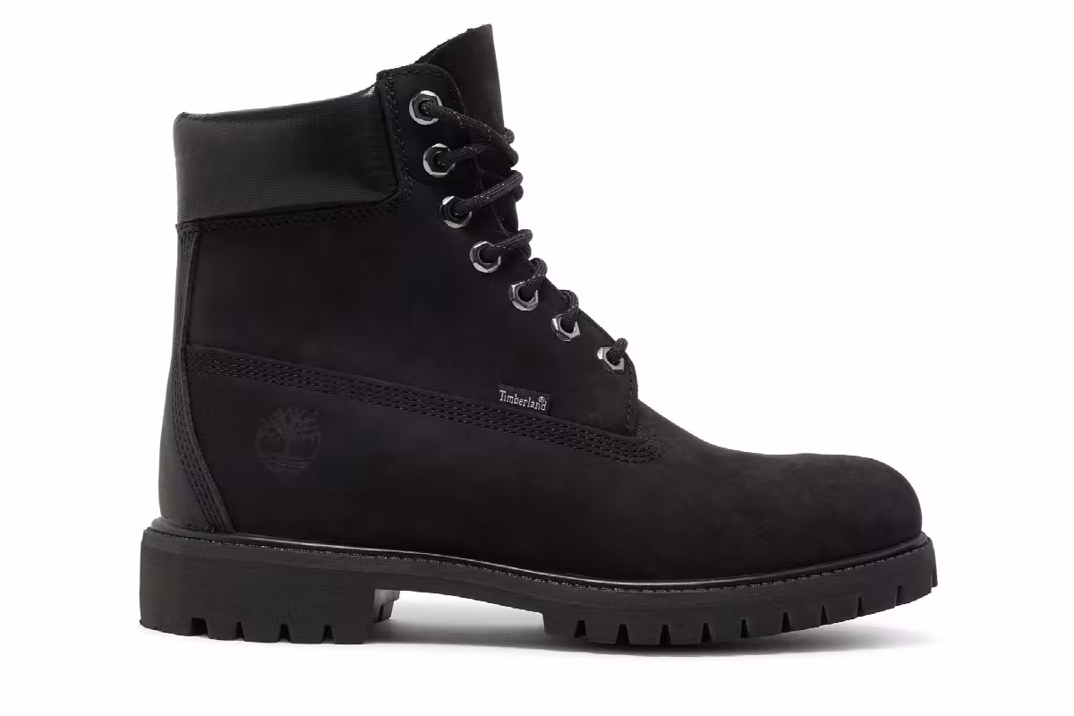 Timberland 6 Inch Premium Boot Black Nubuck, view 2