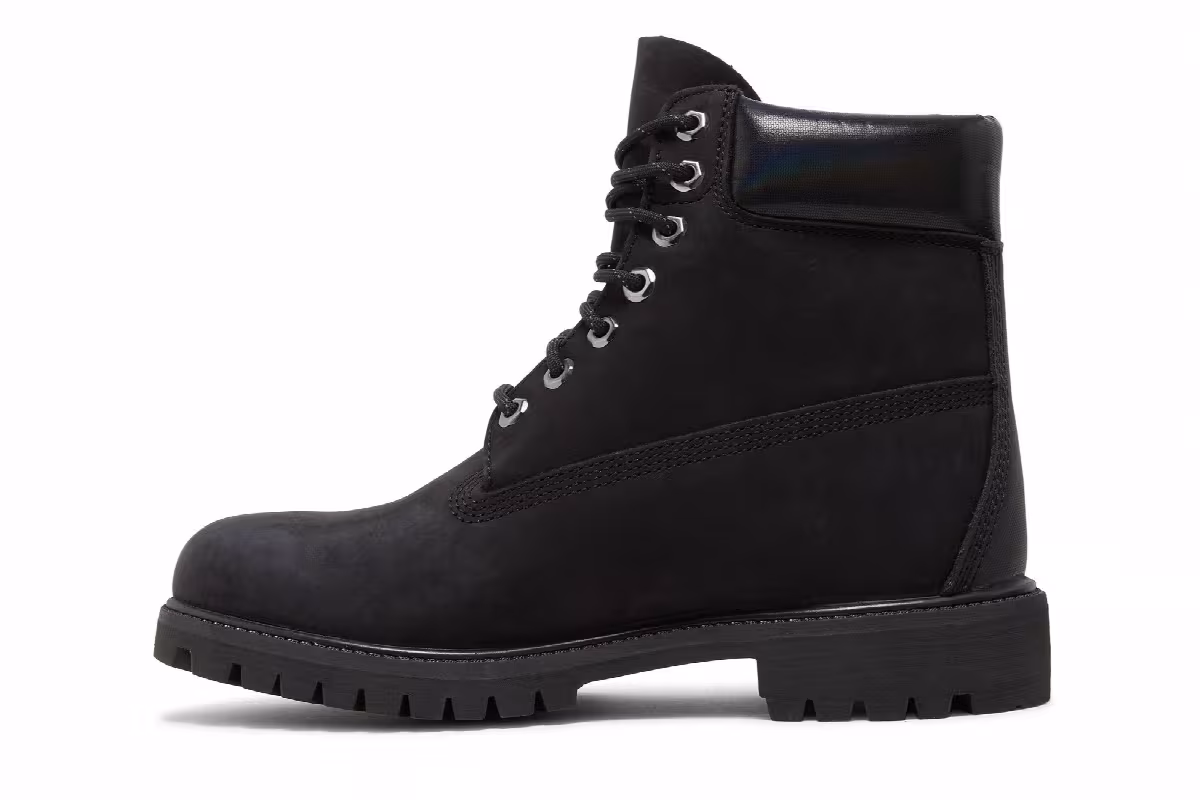 Timberland 6 Inch Premium Boot Black Nubuck, view 4