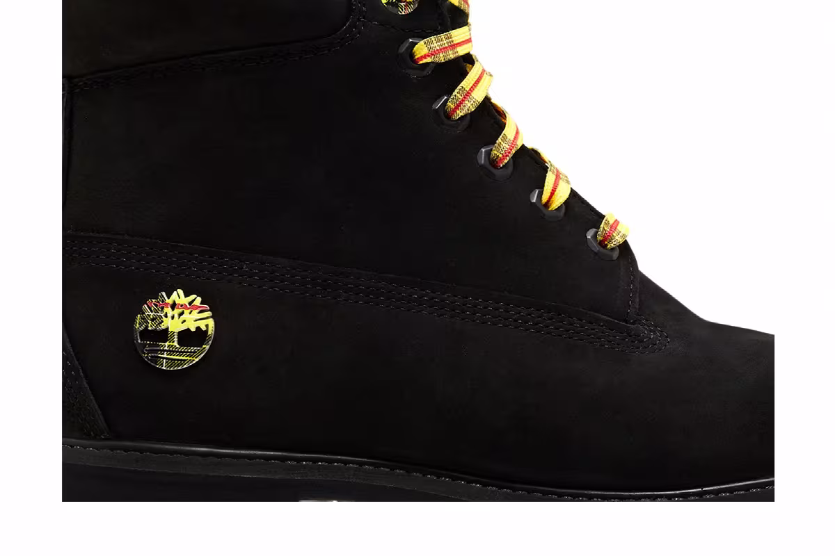 Timberland 6 Inch Premium Boot Black Plaid, view 3