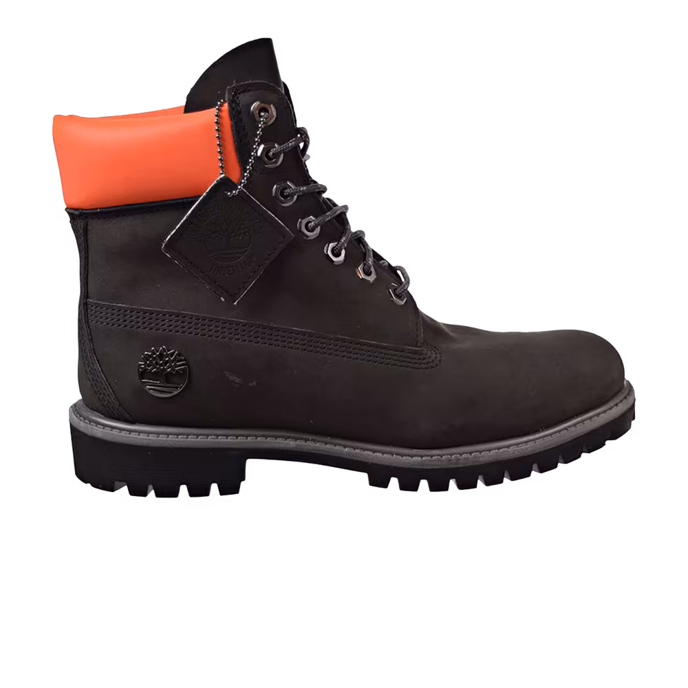 Timberland 6 Inch Premium Waterproof Boot Black Orange