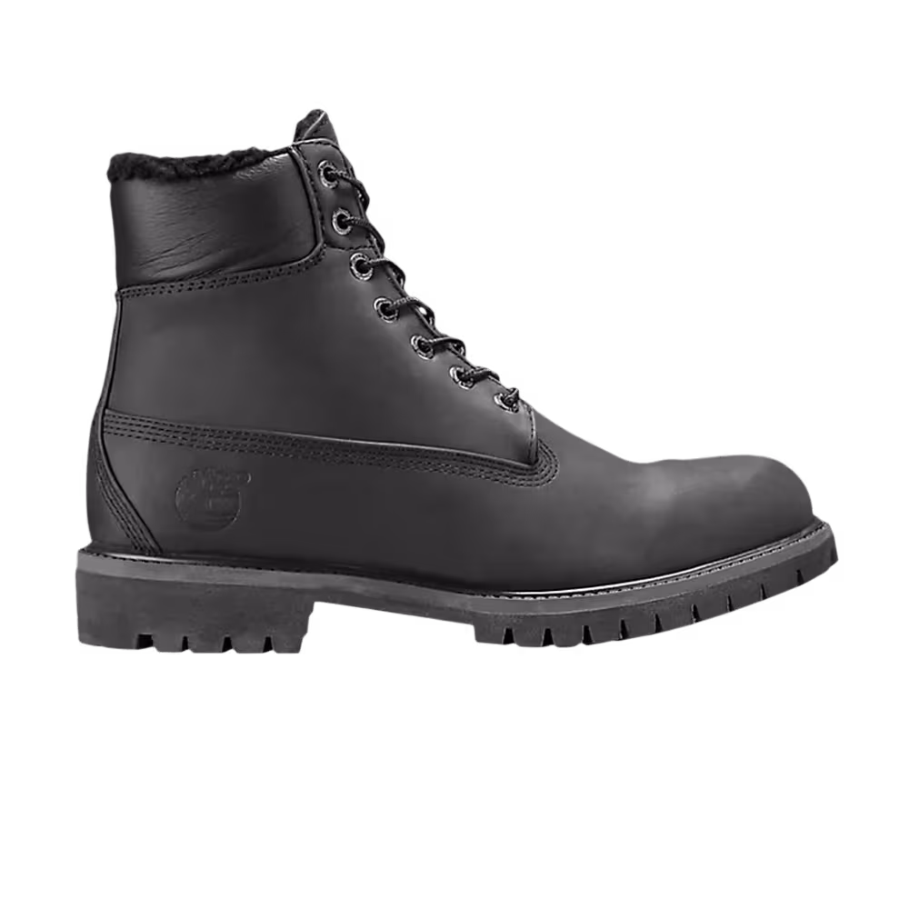 Timberland 6 Inch Fur Lined Black