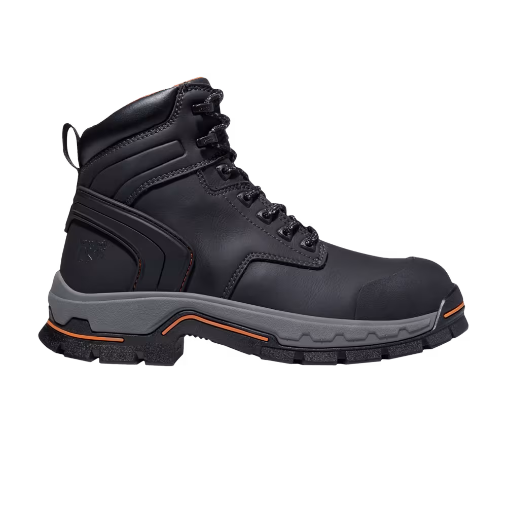 Timberland Stockdale 6 Inch Alloy Toe Work Boot Black
