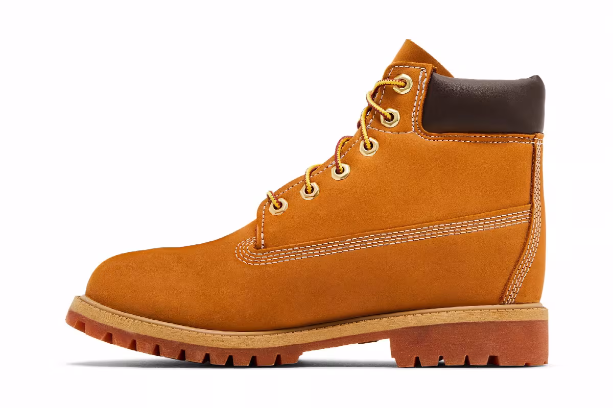 Timberland 6 Inch Waterproof Premium Boot Junior Wheat, view 4
