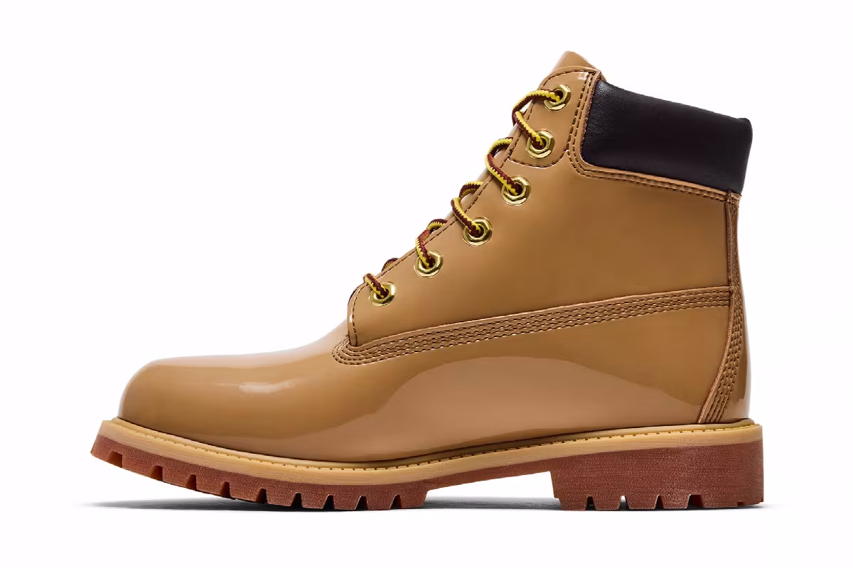 Timberland 6 Inch Premium Waterproof Boot Patent Big Kid Wheat, view 4