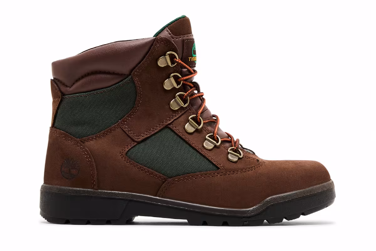 Timberland 6 Inch Field Boot Junior Brown Green, view 2