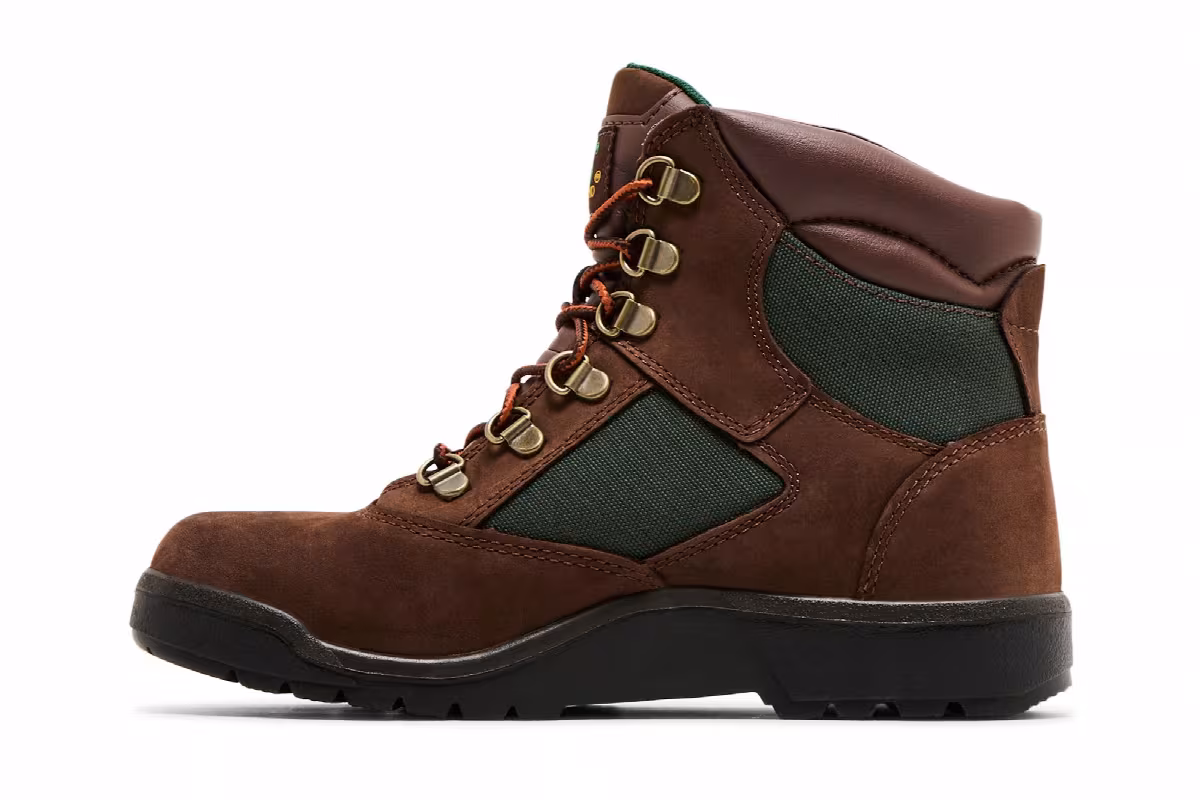 Timberland 6 Inch Field Boot Junior Brown Green, view 4