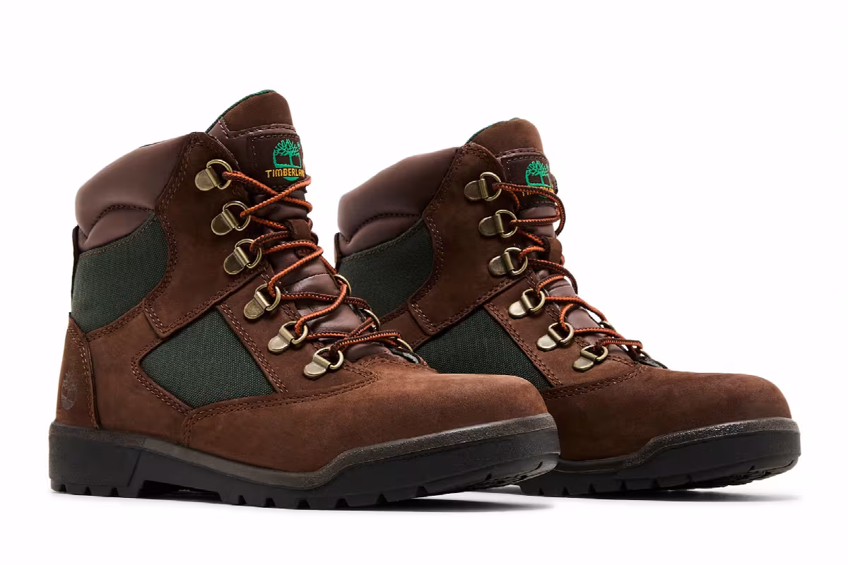 Timberland 6 Inch Field Boot Junior Brown Green, view 9