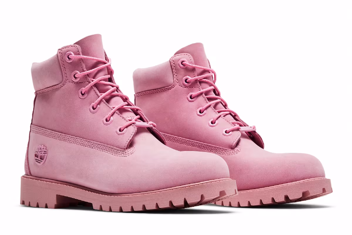 Timberland 6 Inch Premium Junior Light Pink, view 9