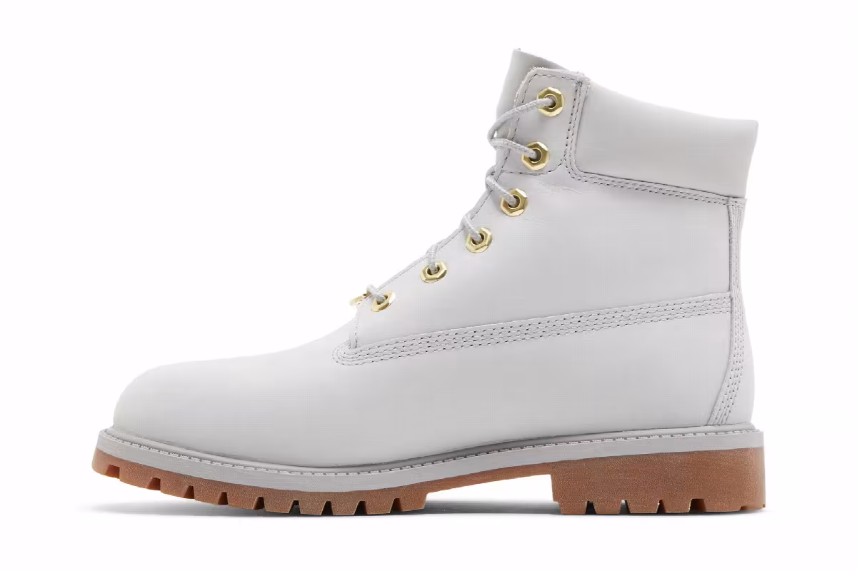 Timberland 6 Inch Premium Boot Junior Light Grey Gum, view 4