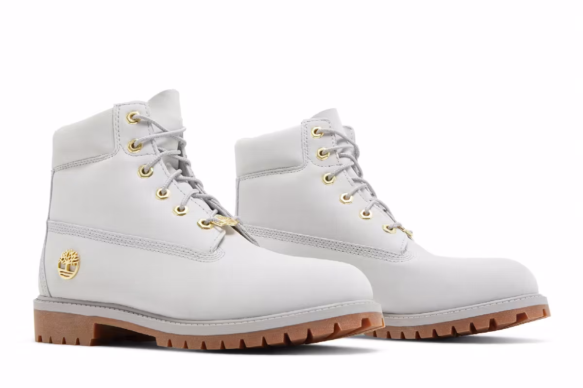 Timberland 6 Inch Premium Boot Junior Light Grey Gum, view 9