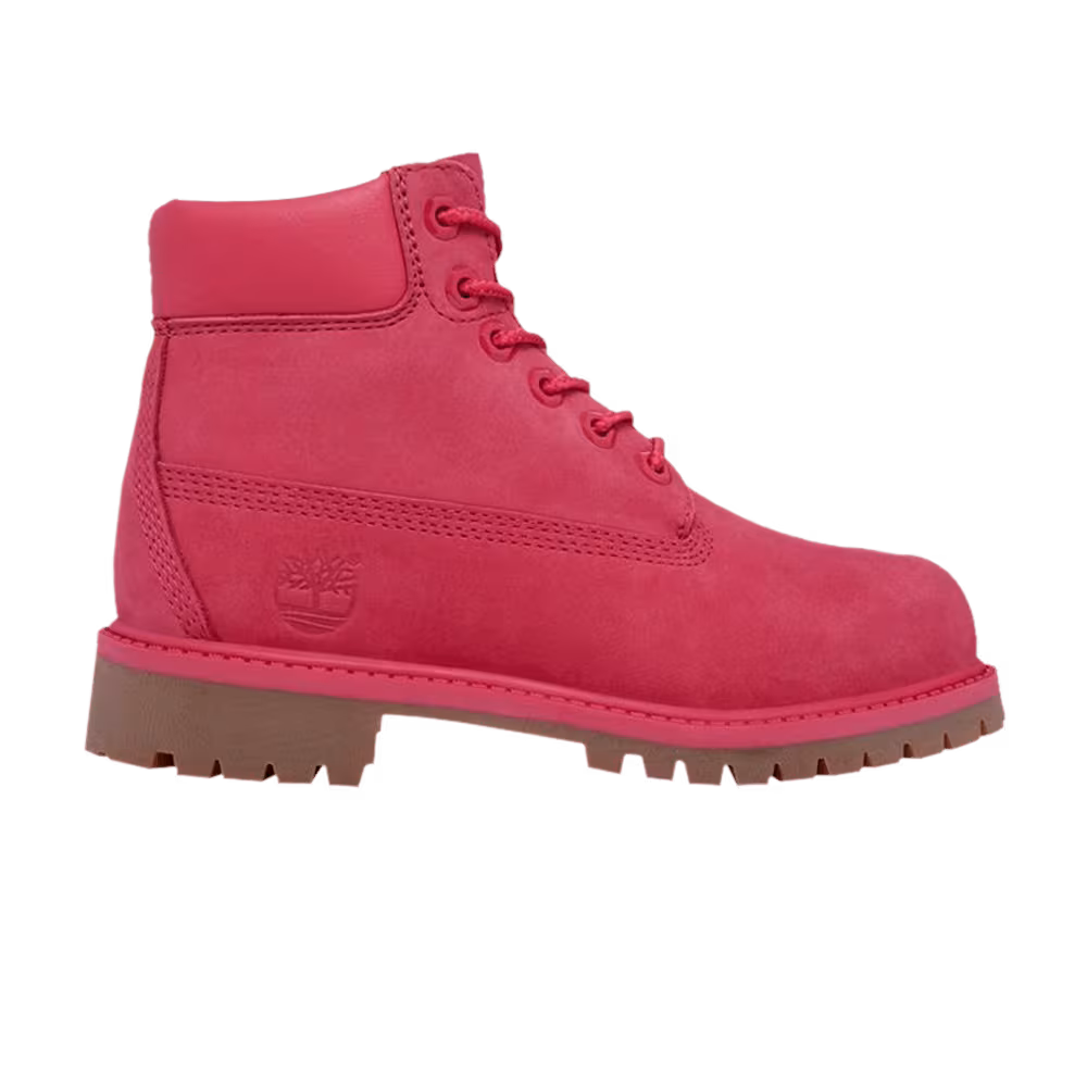 Timberland 6 Inch Premium Youth Pink Red Rose