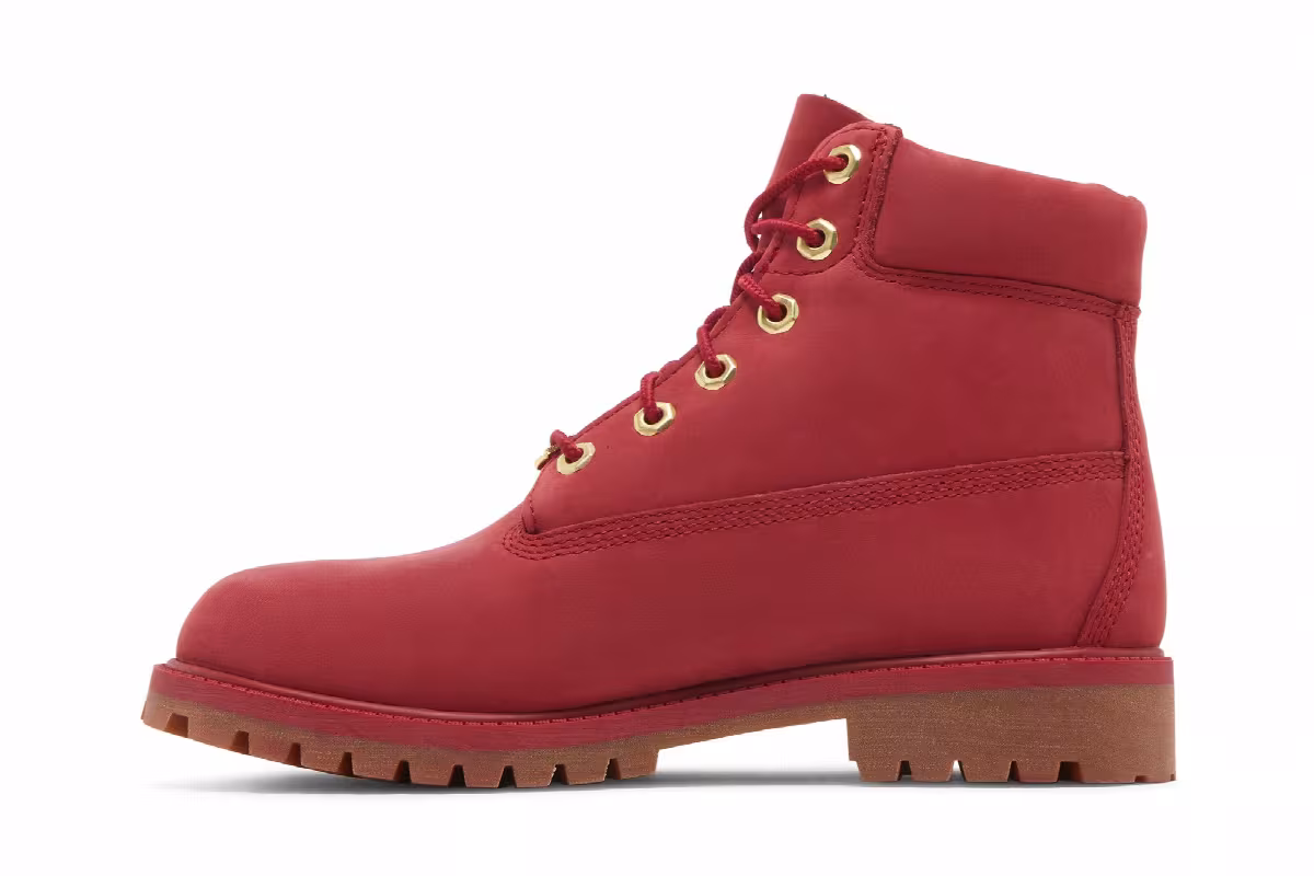 Timberland 6 Inch Premium Boot Junior Dark Red, view 4