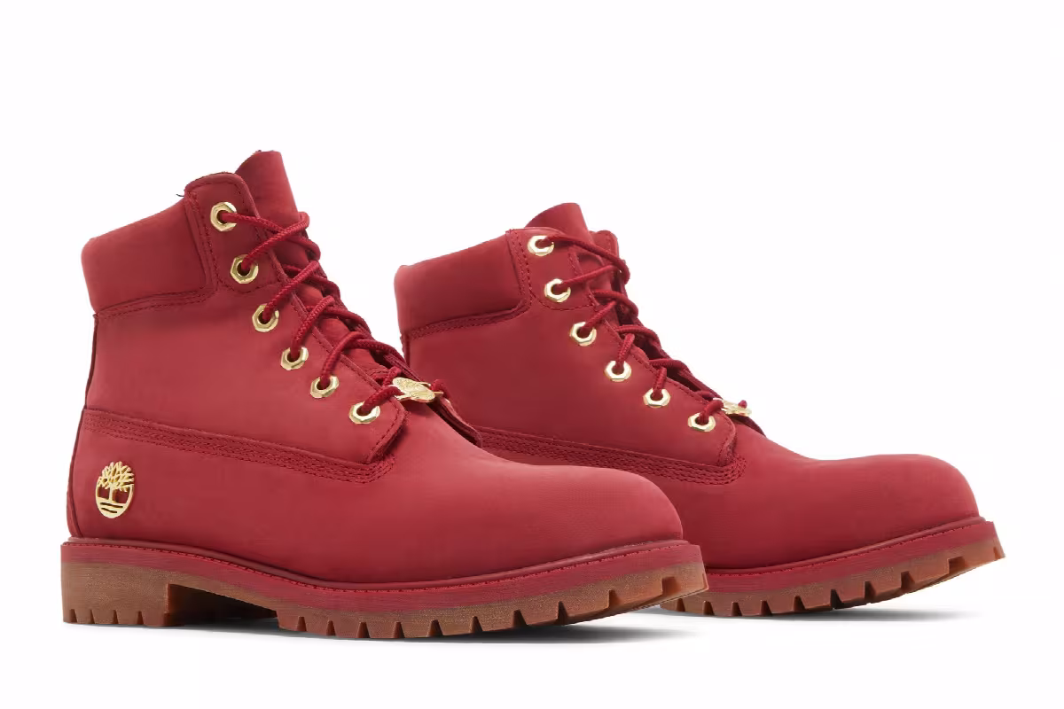 Timberland 6 Inch Premium Boot Junior Dark Red, view 9