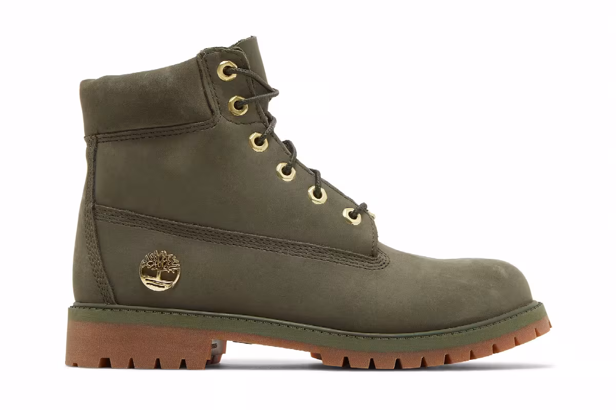 Timberland 6 Inch Premium Junior Dark Green, view 2