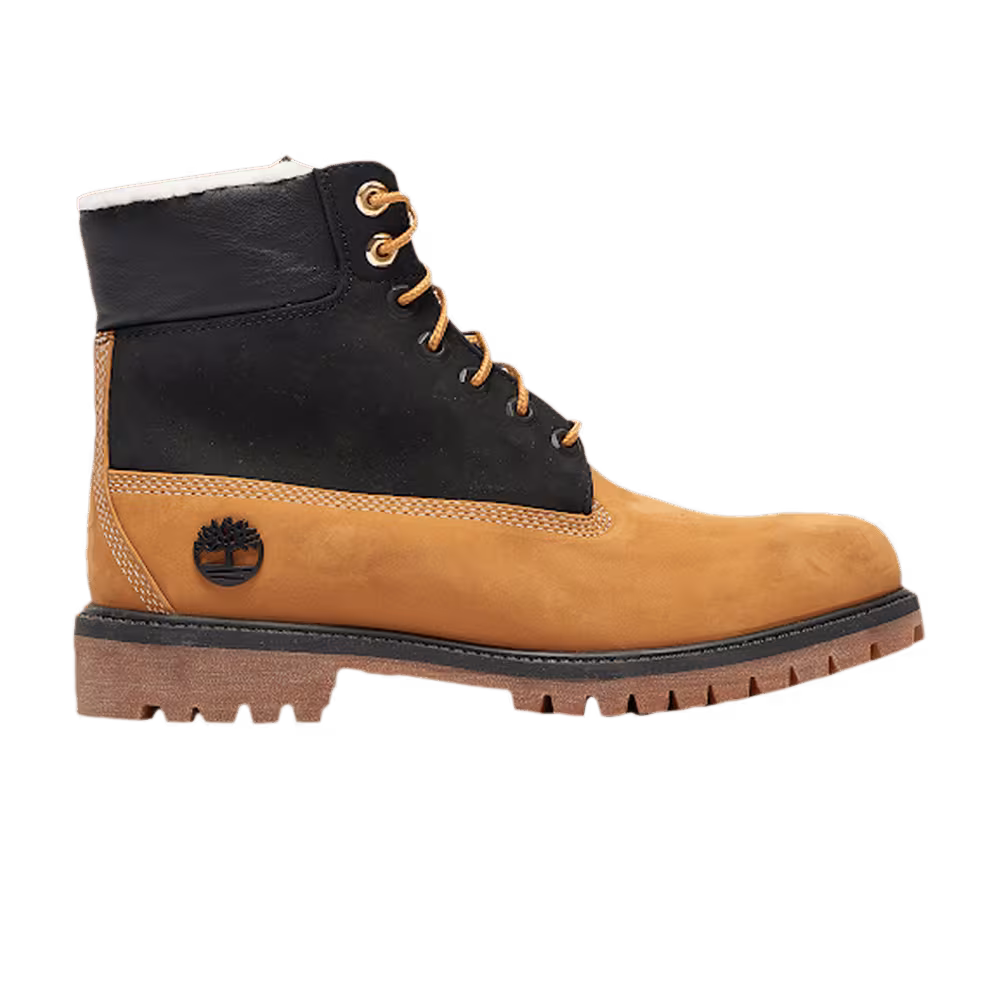 Timberland 6 Inch Premium Shearling Boot Junior Wheat Black