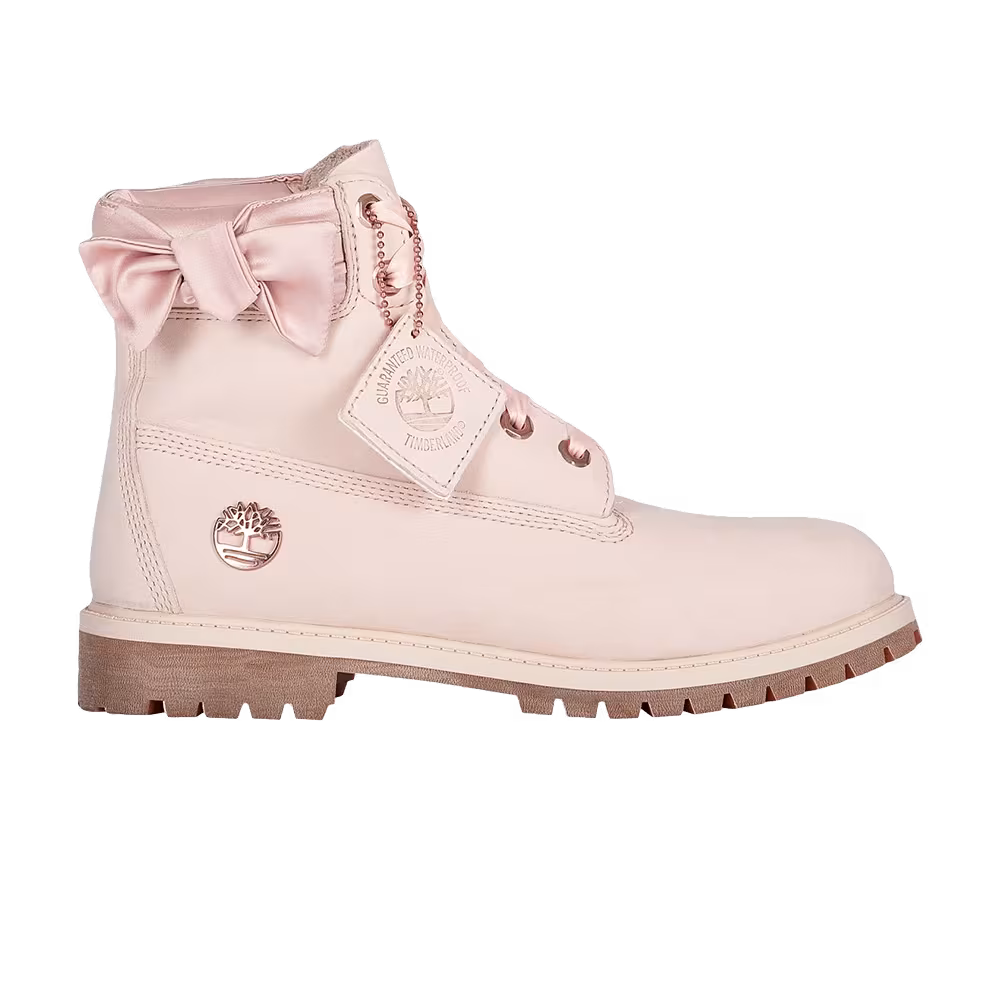 Timberland 6 Inch Premium Junior Light Pink Bow