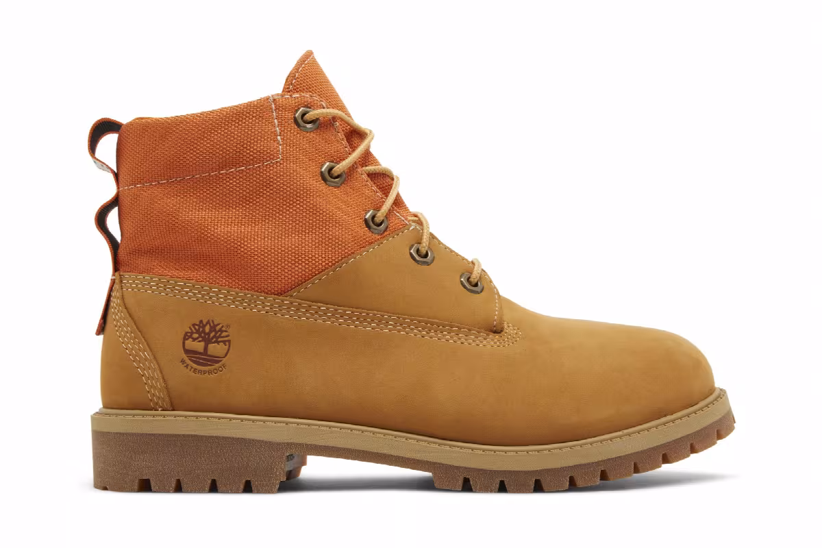 Timberland 6 Inch Premium Boot Junior Wheat, view 2