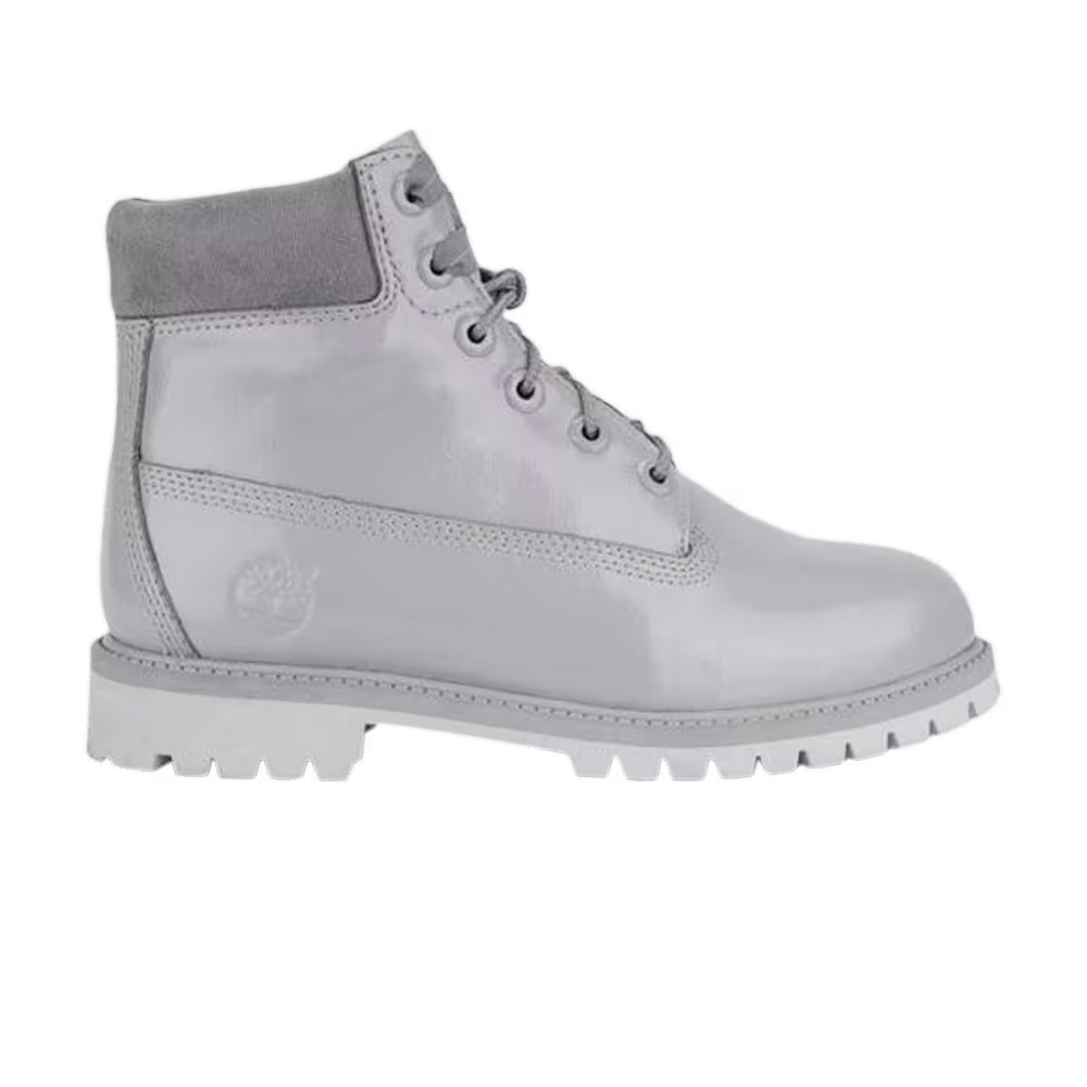 Timberland 6 Inch Premium Junior Grey Shine