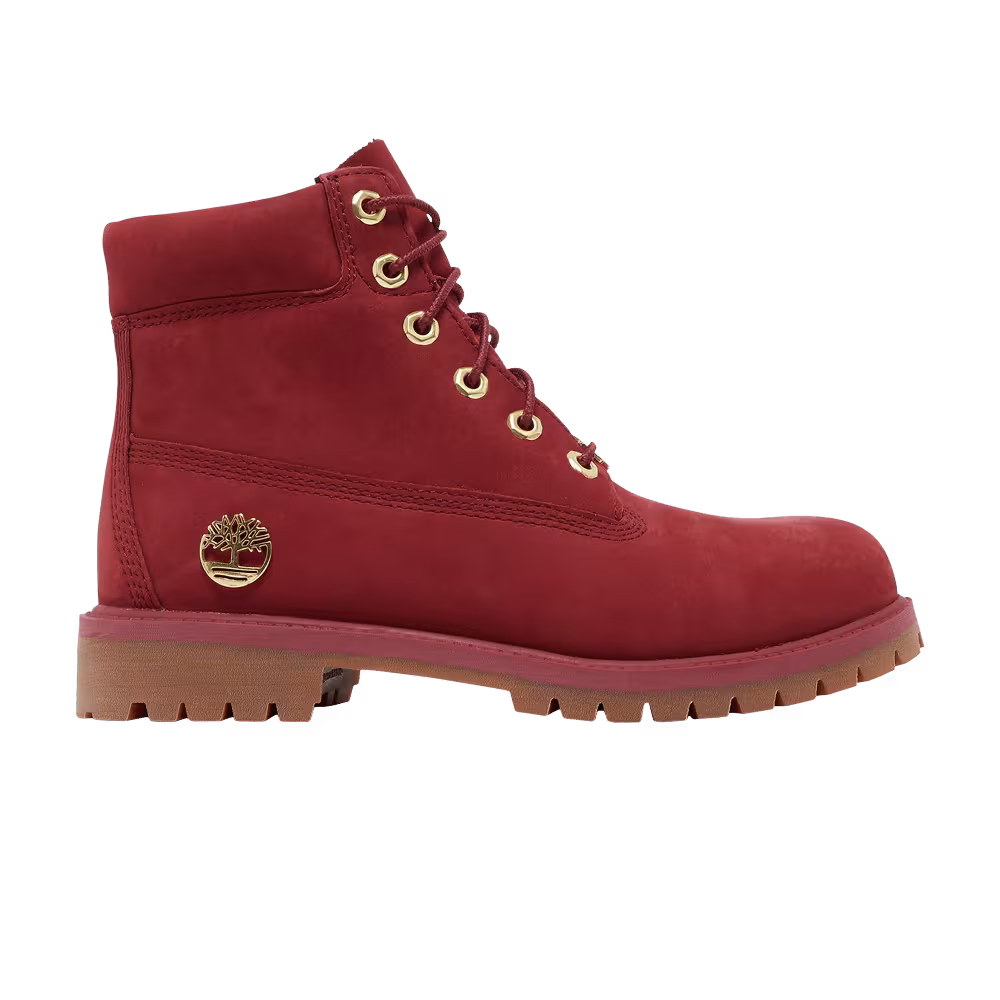 Timberland 6 Inch Premium Junior Burgundy