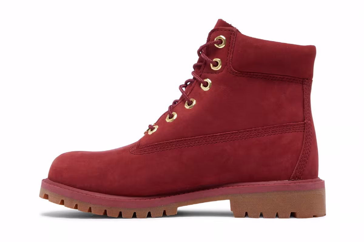 Timberland 6 Inch Premium Junior Burgundy, view 4