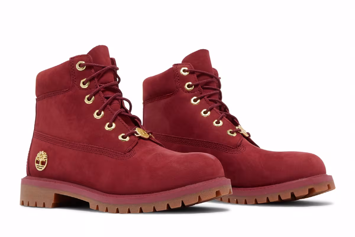 Timberland 6 Inch Premium Junior Burgundy, view 9