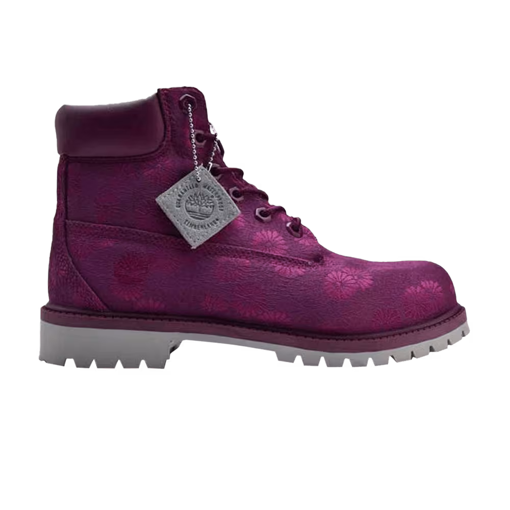 Timberland 6 Inch Premium Boot Junior Magenta Blue Floral