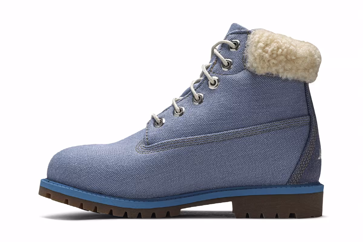 Just Don x Timberland 6 Inch Fabric Boot Junior Blue, view 4