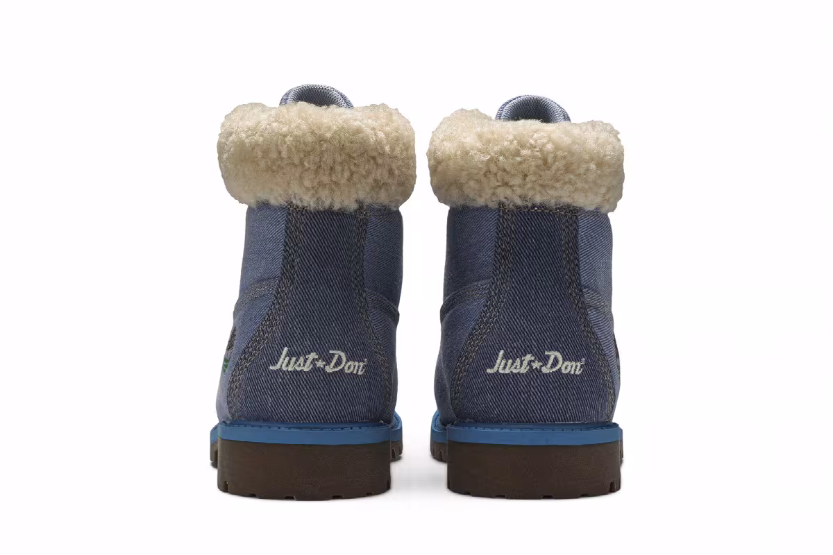 Just Don x Timberland 6 Inch Fabric Boot Junior Blue, view 7