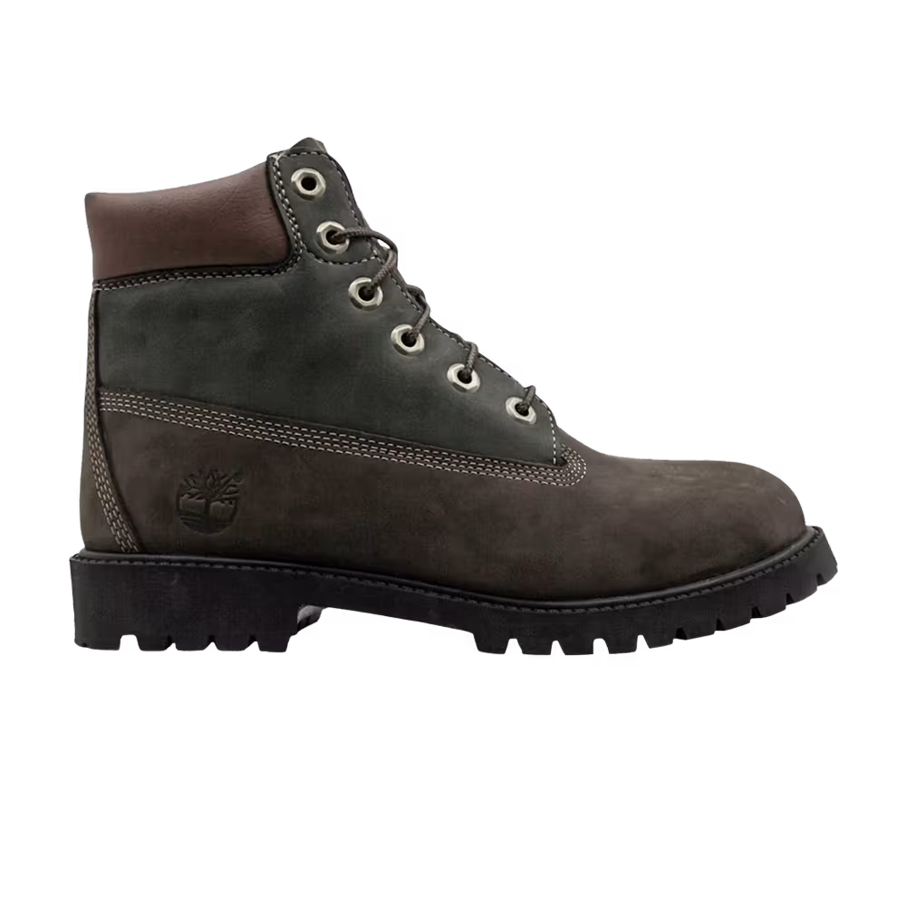 Timberland 6 Inch Premium Boot Youth Dark Brown Green