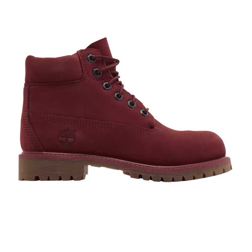 Timberland 6 Inch Premium Little Kids Burgundy