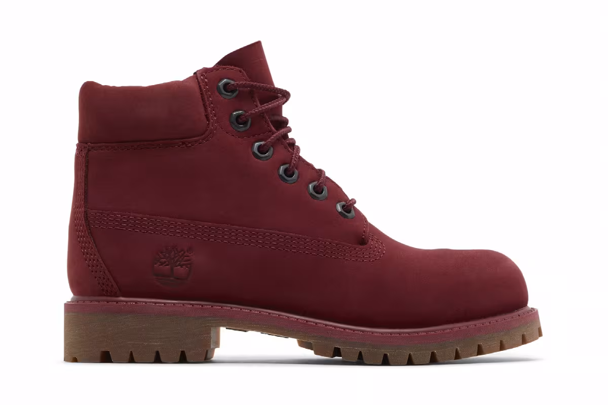 Timberland 6 Inch Premium Little Kids Burgundy, view 2