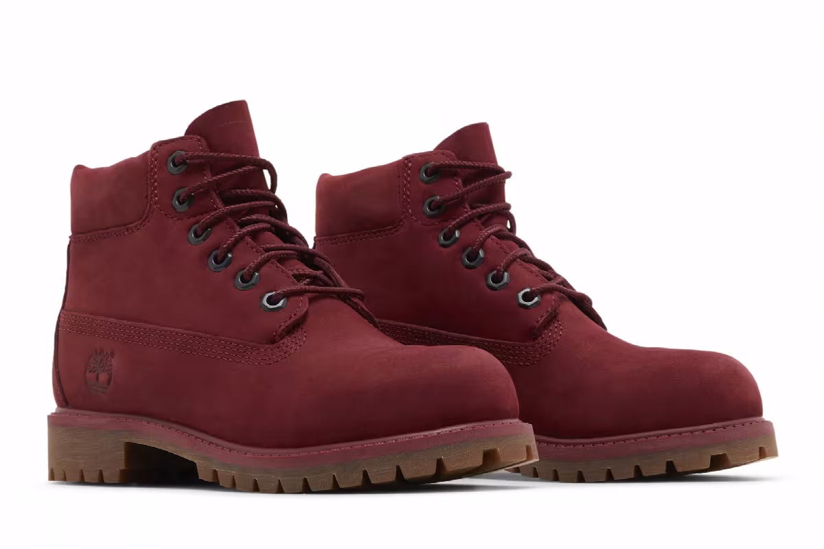 Timberland 6 Inch Premium Little Kids Burgundy, view 9