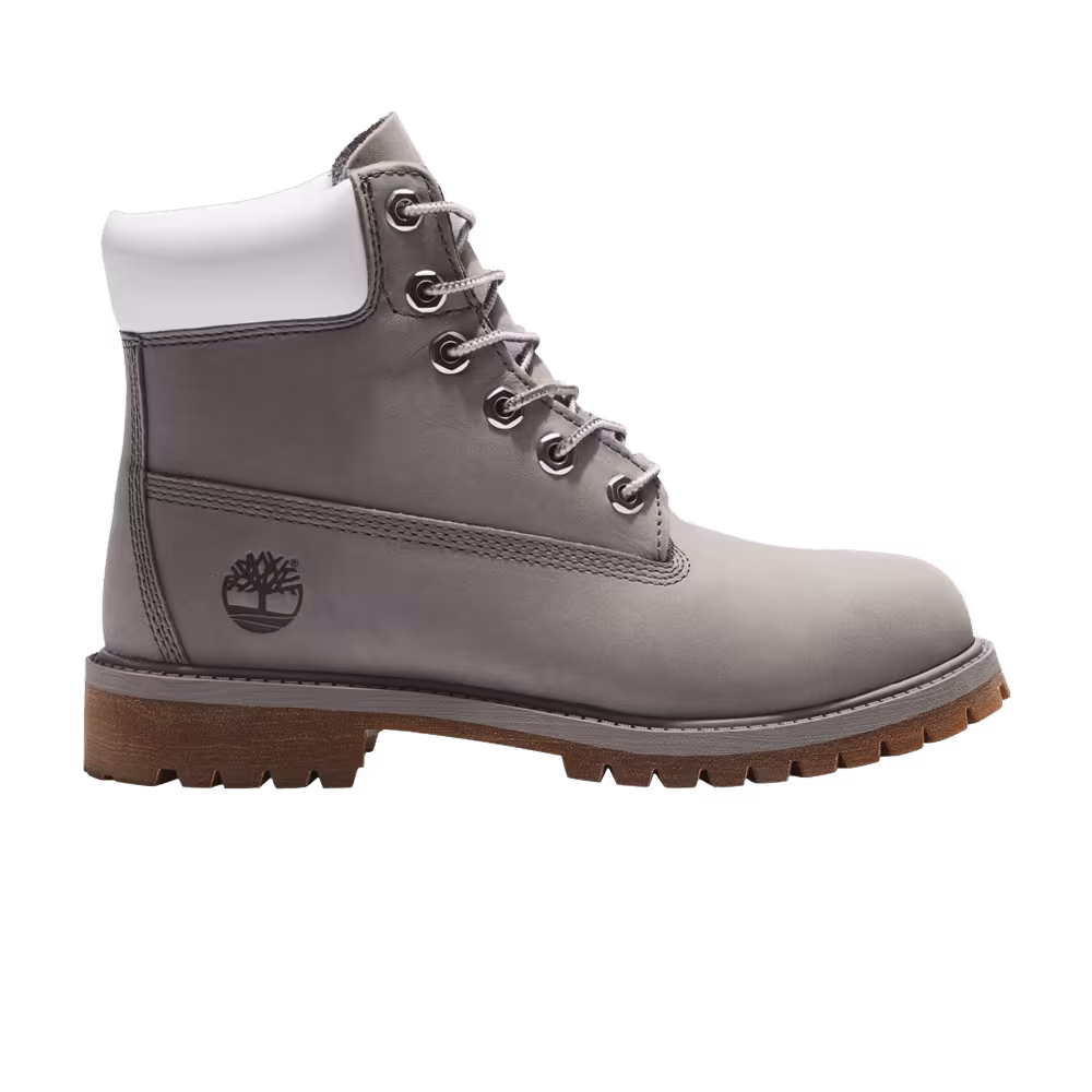 Timberland 6 Inch Premium Boot Junior Medium Grey White