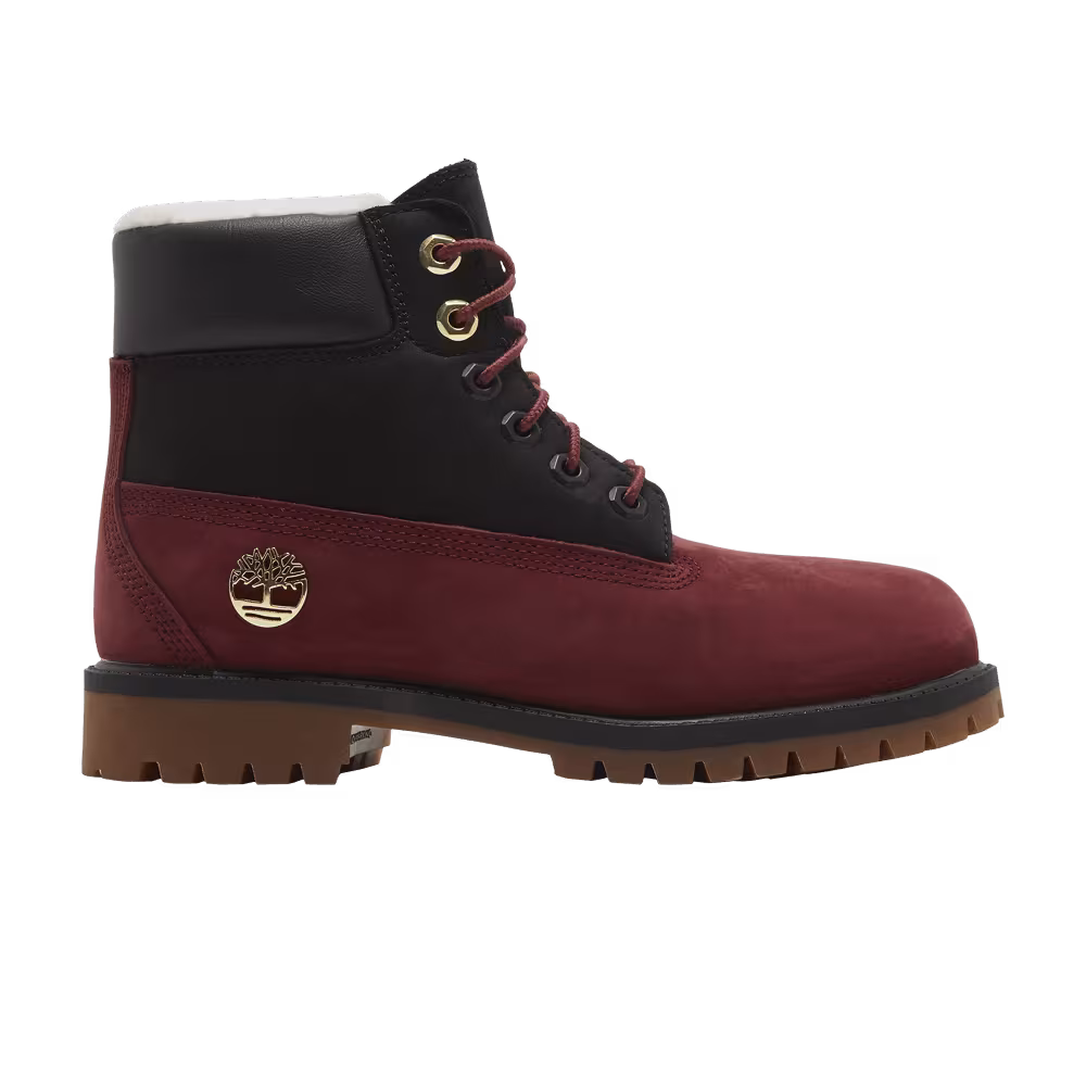Timberland 6 Inch Premium Shearling Boot Junior Syrah Black
