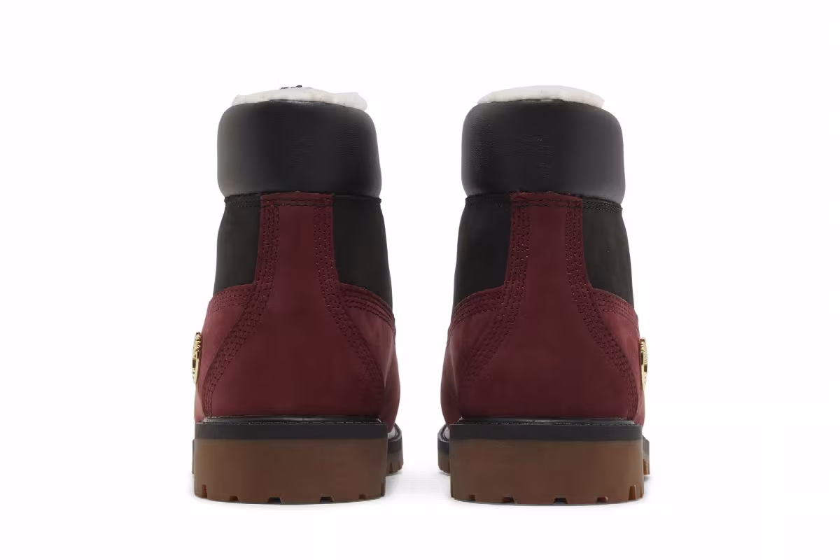 Timberland 6 Inch Premium Shearling Boot Junior Syrah Black, view 7