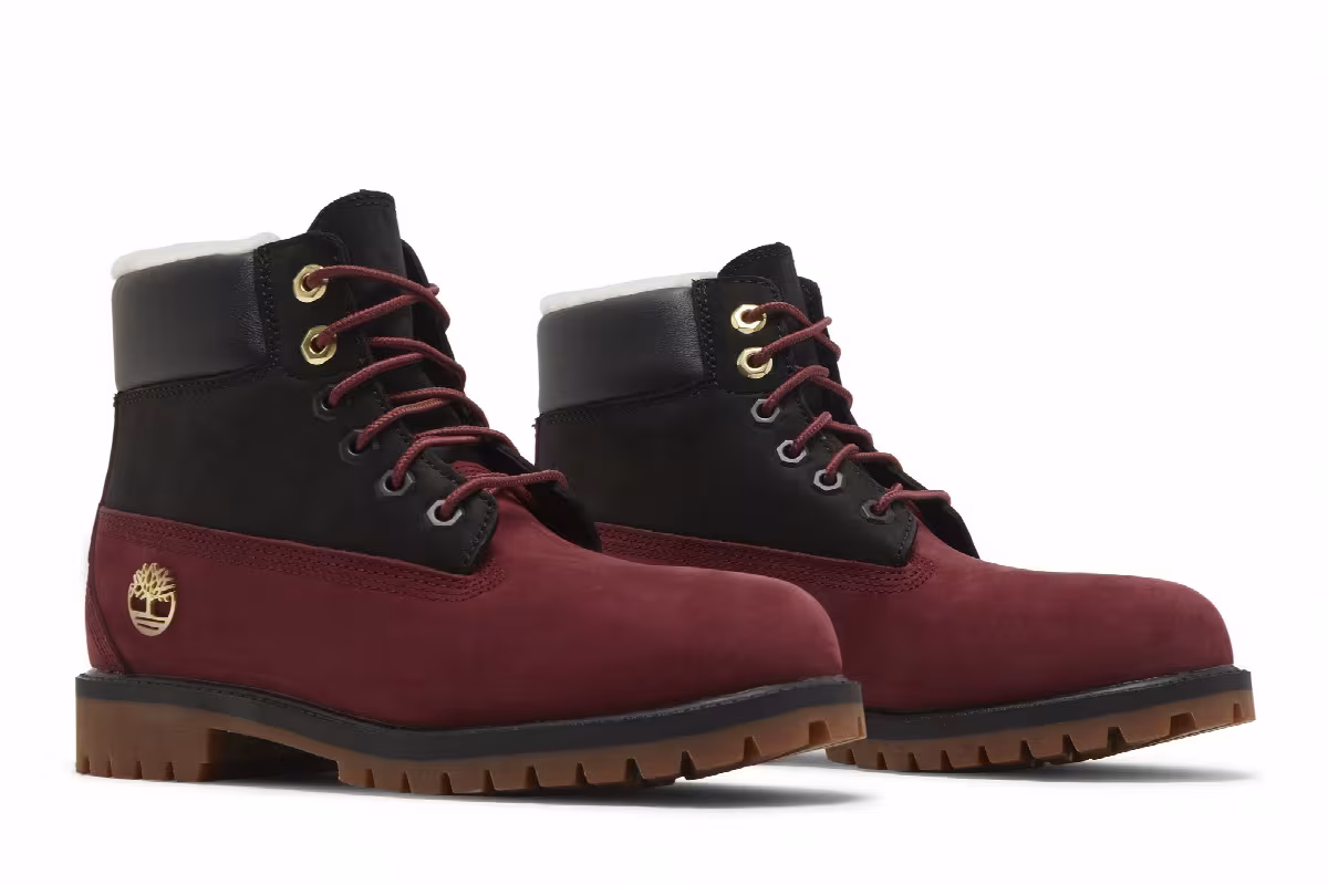 Timberland 6 Inch Premium Shearling Boot Junior Syrah Black, view 9