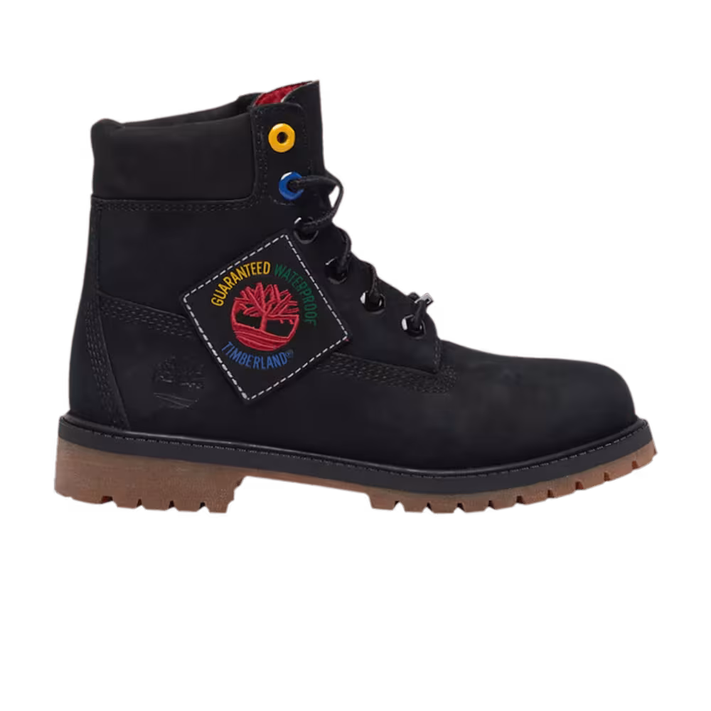 Timberland 6 Inch Premium Waterproof Boot Junior Patch Pack - Black