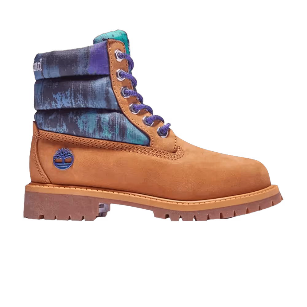 Timberland 6 Inch Premium Quilted Boot Junior Northern Lights - Wheat