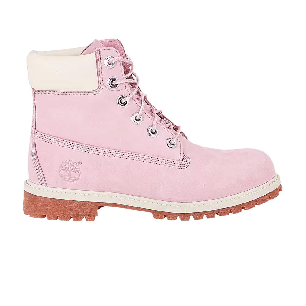 Timberland 6 Inch Premium Junior Pink White