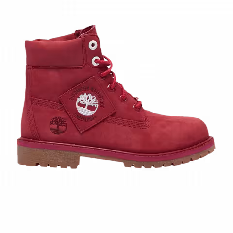 Timberland 6 Inch Premium Waterproof Boot Junior 'Patch Pack - Dark Red'