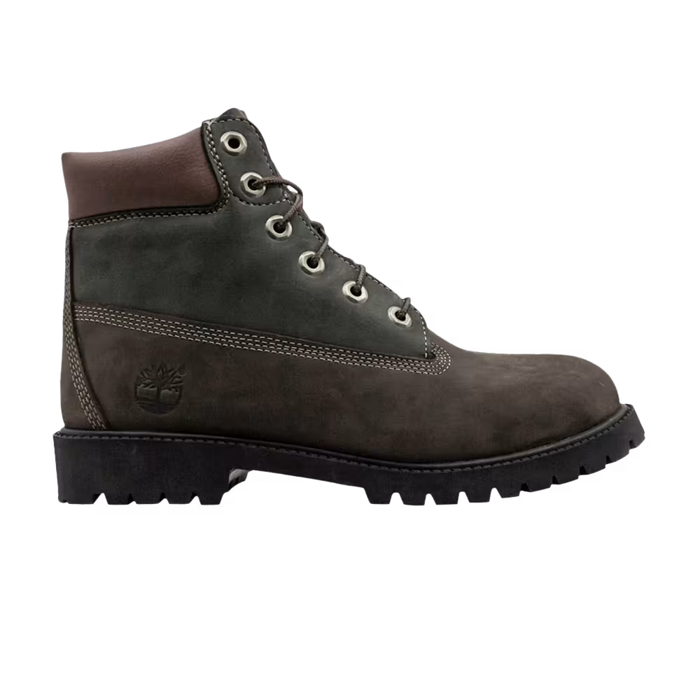 Timberland 6 Inch Premium Boot Youth Dark Brown Green