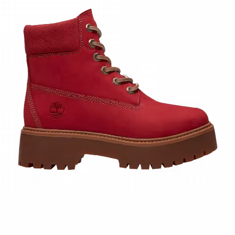 Timberland Wmns Stone Street 6 Inch Waterproof Platform Boot 'Red'