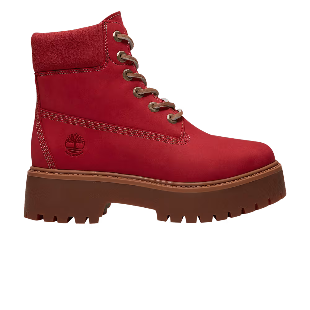 Timberland Women's Stone Street 6 Inch Waterproof Platform Boot Red