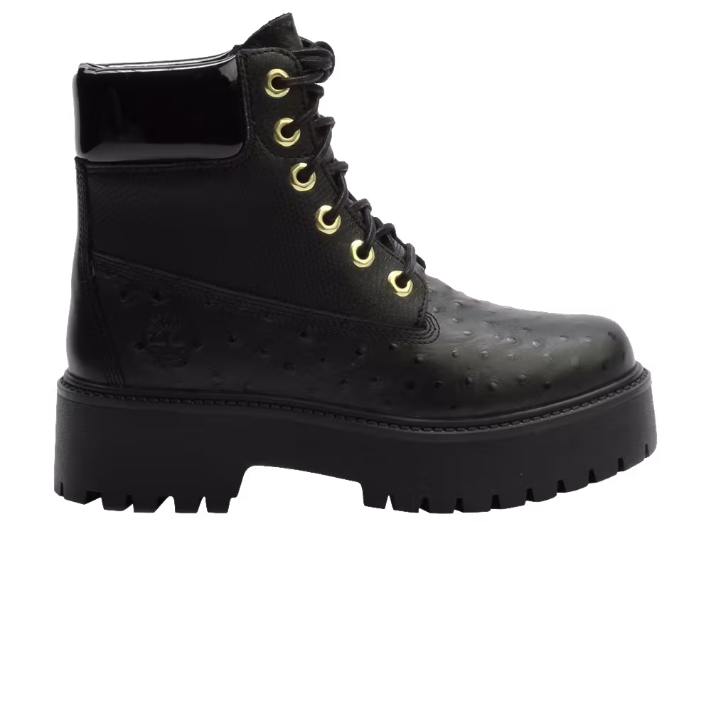 Timberland Women's Stone Street Premium 6 Inch Waterproof Platform Boot Black