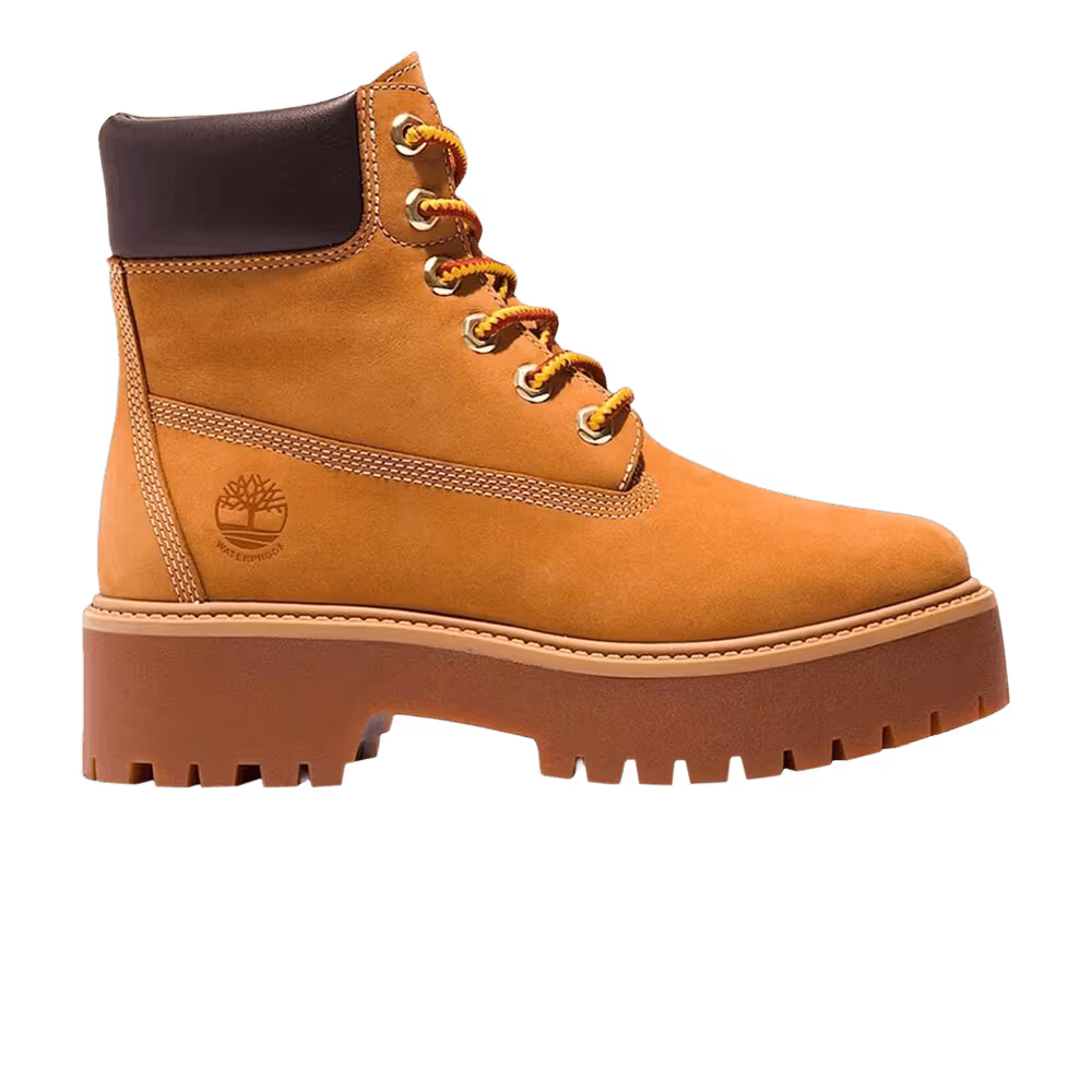 Timberland Women's Stone Street 6 Inch Premium Platform Boot Wheat Nubuck