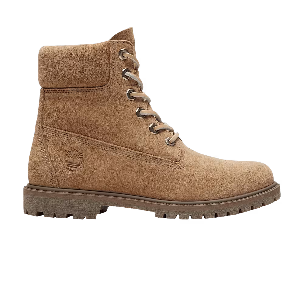 Timberland Women's 6 Inch Waterproof Boot Beige Suede