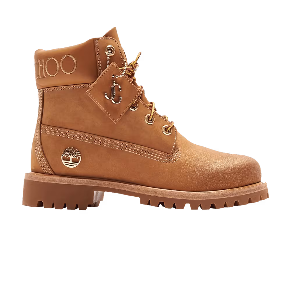 Timberland Jimmy Choo x Women's 6 Inch Premium Wheat Glitter