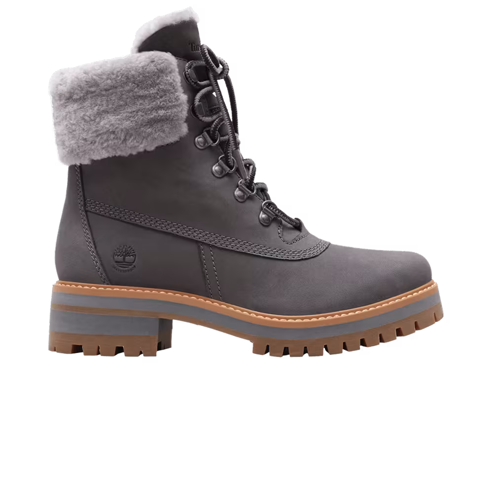 Timberland Women's Courmayeur Valley 6 Inch Shearling Boot Medium Grey